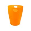 Exacompta ECOBIN Classic - Cesto de basura - 15 L - asas - polipropileno (PP) - mandarina translúcida