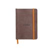 RHODIA Rhodiarama - Cuaderno - historial - A6 - 72 hojas / 144 páginas - reglado - chocolate cover - cuero sintético