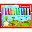 STABILO power max - Rotulador de punta de fibra - colores surtidos - 3 mm - extraamplio (paquete de 18)