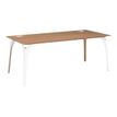 Gautier office XENON - Mesa - rectangular - Italian wild cherry wood - blanco, Italian wild cherry wood base