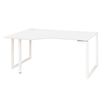 3483600495686-Bureau compact à gauche SUNDAY - 160 cm - Pieds cadre - Blanc-P_79408146_1-0