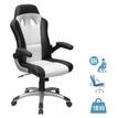 MT MTGA-284 - Silla - ergonómico - reposabrazos - giratorio - poliuretano - negro, blanco