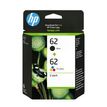 HP 62 - Paquete de 2 - color (cian, magenta, amarillo), negro pigmentado - original - negro, color (cian, magenta, amarillo) - cartucho de tinta - para ENVY 55XX, 56XX, 76XX; Officejet 200, 250, 57XX, 8040