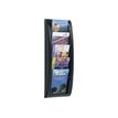Paperflow MURAL QUICK FIT - Soporte de literatura - montaje en pared - 4 compartimentos - para A5 - gris, transparente