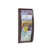 Paperflow MURAL QUICK FIT - Soporte de literatura - montaje en pared - 4 compartimentos - para A4 - negro, transparente