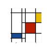 Paperflow easyScreen - Pantalla de separación - rectangular - 160 x 173 cm - Mondrian