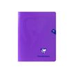 Clairefontaine MIMESYS - Cuaderno - grapado - 170 x 220 mm - 48 hojas / 96 páginas - Seyès - púrpura - polipropileno (PP)