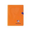 Clairefontaine MIMESYS - Cuaderno - grapado - 170 x 220 mm - 48 hojas / 96 páginas - Seyès - naranja - polipropileno (PP)