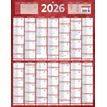 CBG Bleu & rouge 229 - Bank calendar - montaje en pared - 2019-2021 - 14 months to page - 550 x 430 mm - fecha