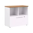 Gautier office YES! - Unidad de almacenamiento - madera aglomerada - blanco, Italian wild cherry wood