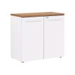 Gautier office YES! - Unidad de almacenamiento - 2 Puertas - madera aglomerada - blanco, Italian wild cherry wood