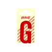 PICKUP LETTERING MONO Nobel - Etiqueta autoadhesiva - preimpreso: G - rojo satinado
