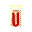 PICKUP LETTERING MONO Nobel - Etiqueta autoadhesiva - preimpreso: U - rojo satinado
