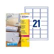 Avery - Blanco - 63.5 x 38.1 mm 840 etiqueta(s) (40 hoja(s) x 21) etiquetas de direcciones