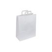 Logistipack - Bolsa de regalo - ampliable - 18 cm x 8 cm x 22 cm - blanco - paquete de 50