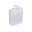 Logistipack - Bolsa de regalo - ampliable - 22 cm x 10 cm x 28 cm - blanco - paquete de 50