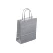Logistipack - Bolsa de regalo - ampliable - 18 cm x 8 cm x 22 cm - plata - paquete de 50
