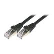 MCL - Cable de interconexión - RJ-45 (M) a RJ-45 (M) - 50 cm - par trenzado sin blindar apantallado (F/UTP) - CAT 6 - moldeado, sin enganches, trenzado - negro