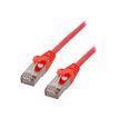 MCL - Cable de red - RJ-45 (M) a RJ-45 (M) - 3 m - blindado - CAT 6 - rojo