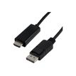 MCL - Cable adaptador - DisplayPort macho a HDMI macho - 3 m - negro