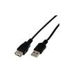 MCL - Cable alargador USB - USB (M) a USB (H) - USB 2.0 - 5 m - negro