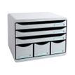 Exacompta Classic Office Store-Box Maxi A4+ - Armario de cajones - 6 cajones - apaisado - gris claro