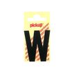 PICKUP LETTERING MONO Nobel - Etiqueta autoadhesiva - preimpreso: W - negro mate