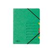 Pagna Easy - Carpeta clasificadora - 7 compartimentos - 7 piezas - preimpreso: 1-7 - con pestañas - verde