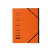 Pagna Office - Carpeta clasificadora - 12 compartimentos - 12 piezas - ancho de la espina: 5 mm - para A4 - con pestañas - naranja