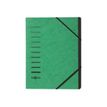 Pagna Office - Carpeta clasificadora - 7 compartimentos - 7 piezas - ancho de la espina: 5 mm - para A4 - con pestañas - verde