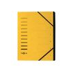Pagna Office - Carpeta clasificadora - 7 compartimentos - 7 piezas - ancho de la espina: 5 mm - para A4 - con pestañas - amarillo