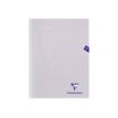 Clairefontaine MIMESYS - Cuaderno - grapado - 240 x 320 mm - 48 hojas / 96 páginas - cuadriculado - incoloro - polipropileno (PP)