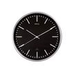 MAULfly - Reloj - cuarzo - montaje en pared - 30 cm - negro - montura aluminio cepillado