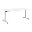 Gautier office YES! - Mesa - móvil - rectangular - blanco - blanco, RAL 9003 base