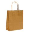 Gimex - Bolsa de regalo - ampliable - 18 cm x 8 cm x 22 cm - oro - paquete de 50