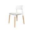MT PW018 - Silla - visitante - madera, polipropileno - blanco