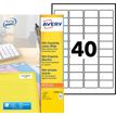 Avery Mini Laser - Adhesivo permanente - blanco - 25.4 x 45.7 mm 1000 bobina(s) (25 hoja(s) x 40) etiquetas para señas del remitente