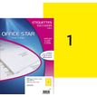 Office Star - Amarillo - A4 (210 x 297 mm) 100 etiqueta(s) (100 hoja(s) x 1) etiquetas