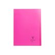 Clairefontaine Koverbook - Cuaderno - grapado - A4 - 48 hojas / 96 páginas - Seyès - transparente, rosa - polipropileno (PP)