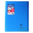 Clairefontaine Koverbook A4+ - Cuaderno - grapado - 240 x 320 mm - 48 hojas / 96 páginas - Seyès - azul, transparente - polipropileno (PP)