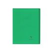 Clairefontaine Koverbook A4+ - Cuaderno - grapado - 240 x 320 mm - 48 hojas / 96 páginas - Seyès - transparente, verde - polipropileno (PP)