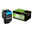 Lexmark 802C - Cián  - original - cartucho de tóner LCCP, LRP - para Lexmark CX310dn, CX310n, CX410de, CX410dte, CX410e, CX510de, CX510dhe, CX510dthe