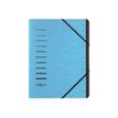 Pagna Office - Carpeta clasificadora - 7 compartimentos - 7 piezas - para A4 - con pestañas - azul claro