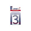 Pickup Home 3D Milan 60 - Signo - number - 60 mm - montaje en superficie - autoadhesivo - blanco