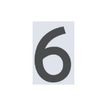 Pickup Home 3D Rio - Signo - number - 60 mm (hight) - montaje en superficie - autoadhesivo - gris