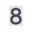 Pickup Home 3D Rio - Signo - number - 60 mm (hight) - montaje en superficie - autoadhesivo - gris