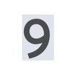 Pickup Home 3D Rio - Signo - number - 60 mm (hight) - montaje en superficie - autoadhesivo - gris