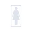 Pickup Home 3D - Signo - women - 100 mm (height) - montaje en superficie - autoadhesivo - blanco