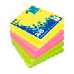 Info - Notas adhesivas - 75 x 75 mm - 480 hojas (6 x 80) - amarillo brillante, rosa brillante, verde brillante