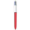 "BIC 4 Colours Shine - Bolígrafo  de 4 colores - negro, rojo, azul, verde - 1 mm - medio - retractil"
